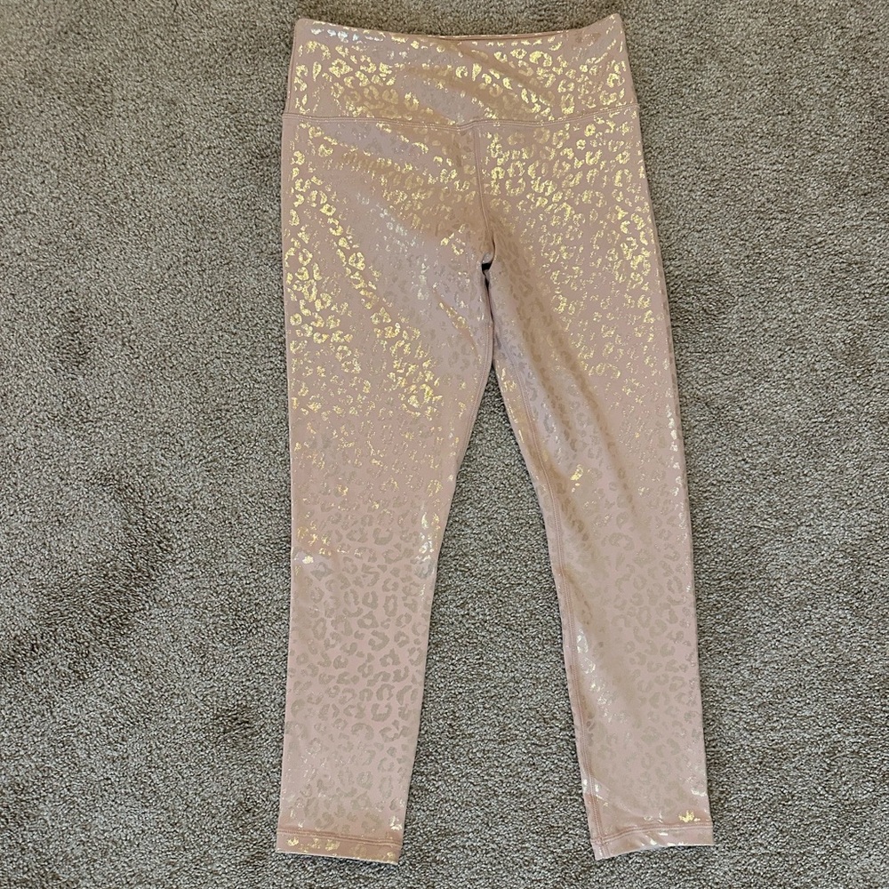 ZYIA Pink and Gold Active Leggings - Picture 2 of 4